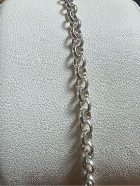 925 Sterling Silver Rolo Link Bracelet 8
Inch Classic Chain Jewelry